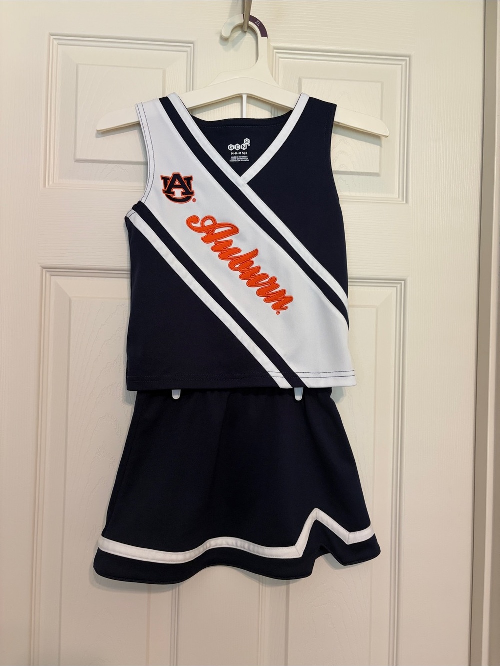 Gen2 matching Auburn cheerleader set with skirt and tank - Size 5/6